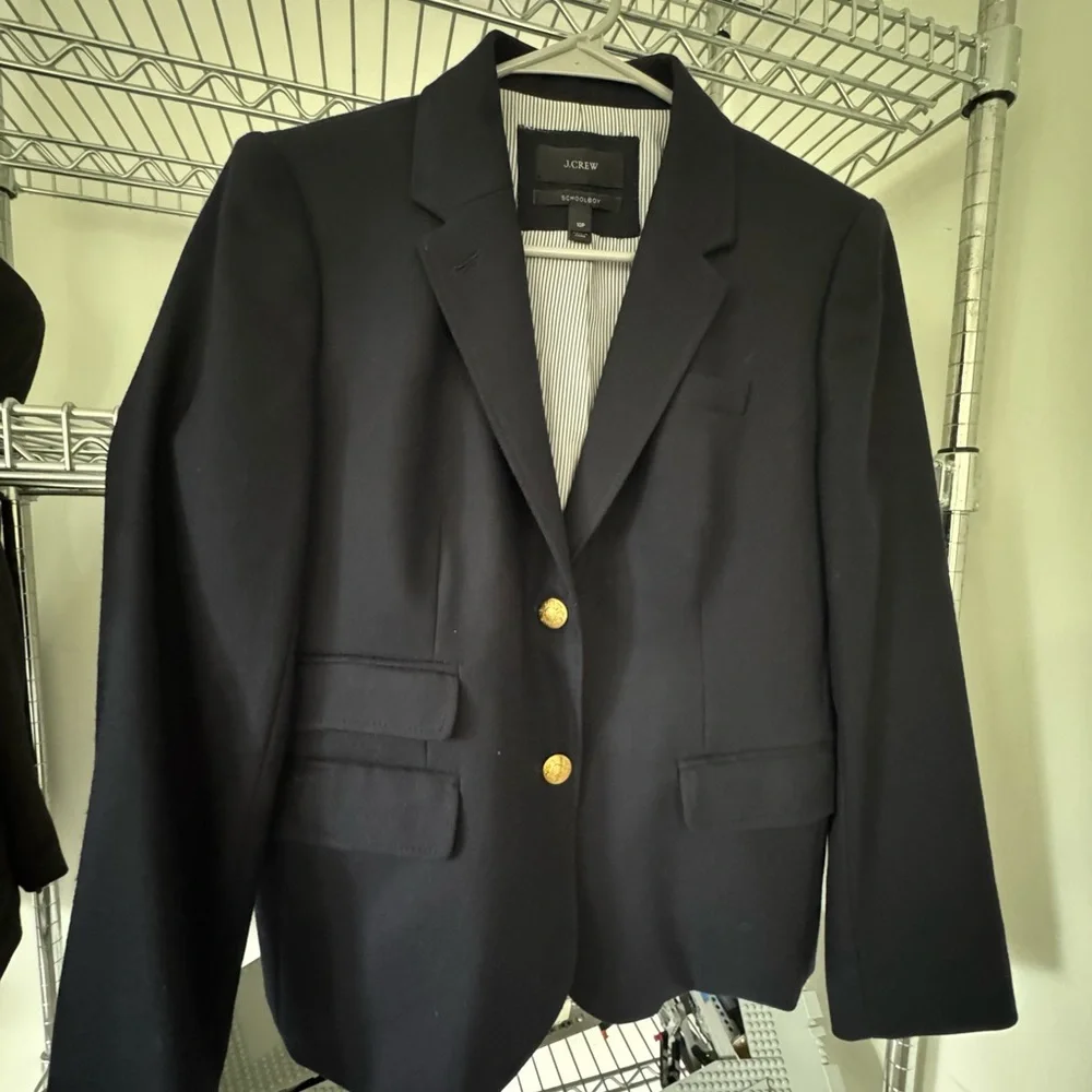 J. Crew Navy School Boy Blazer with Gold Buttons